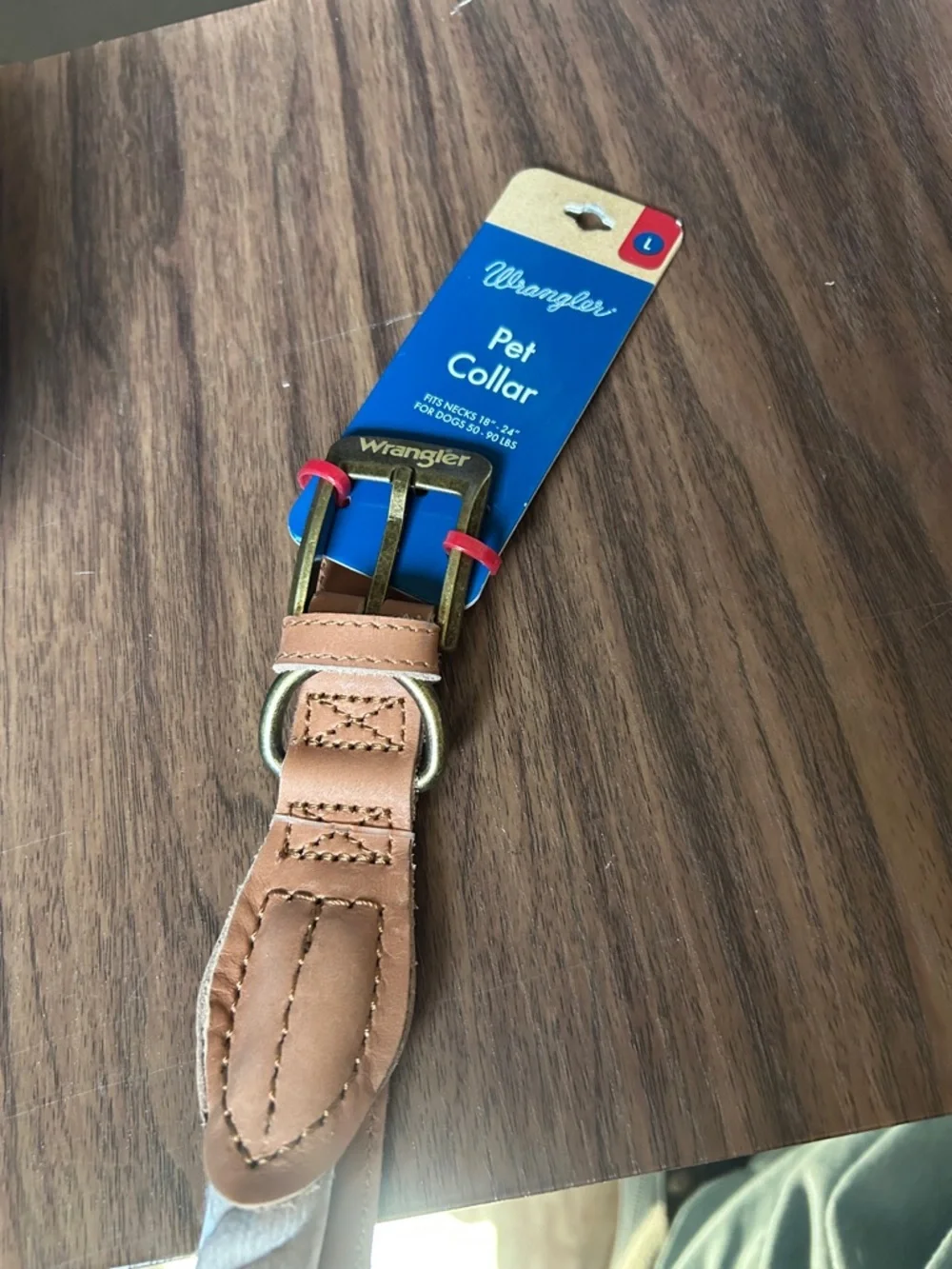 Wrangler Rope Leather Trim Pet Collar NEW Size Large 18”-24” 50-90 lbs